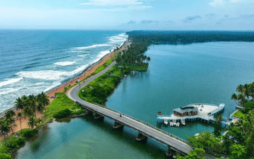 Kappil Beach and Lake Varkala